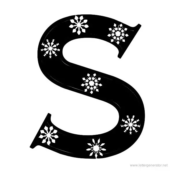 Snowflake Font Alphabet S