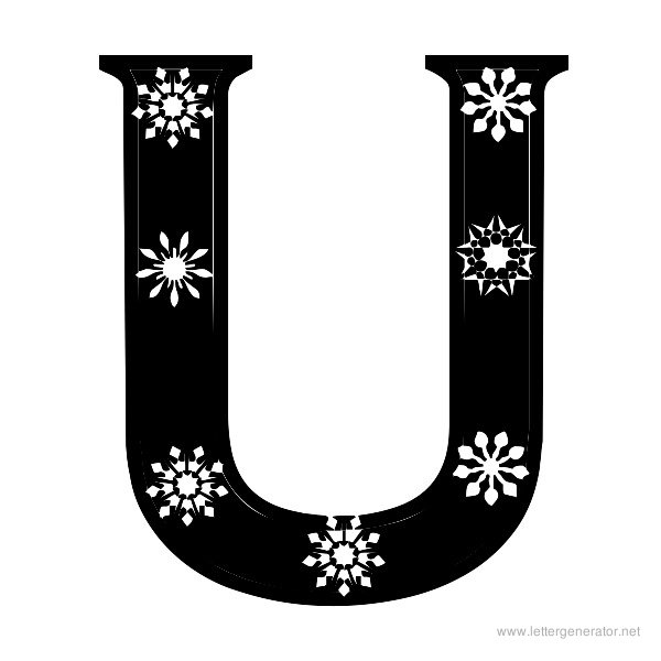 Snowflake Font Alphabet U