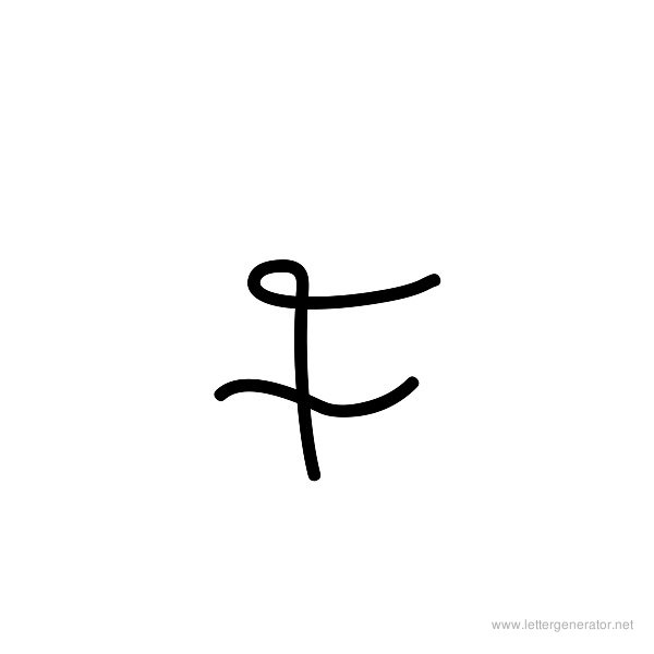 Milkmoustachio Font Alphabet F
