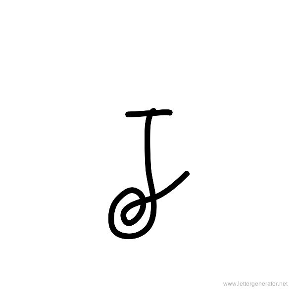 Milkmoustachio Font Alphabet J