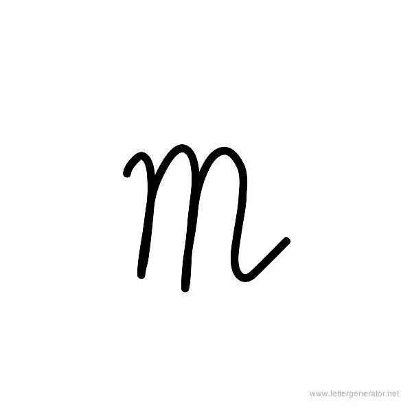 Milkmoustachio Font Alphabet M