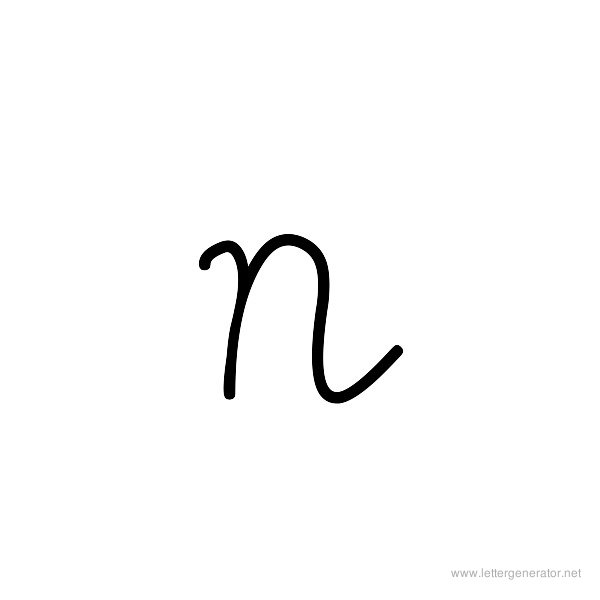 Milkmoustachio Font Alphabet N