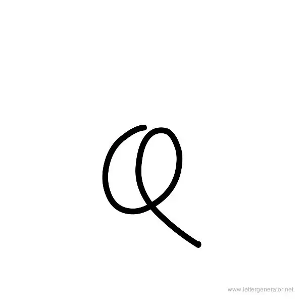 Milkmoustachio Font Alphabet Q