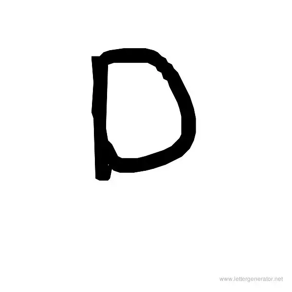 The COOL Font Alphabet D
