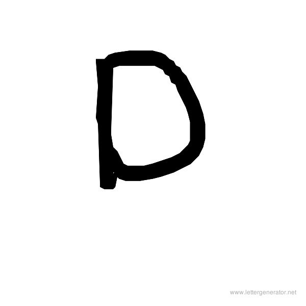 The COOL Font Alphabet D