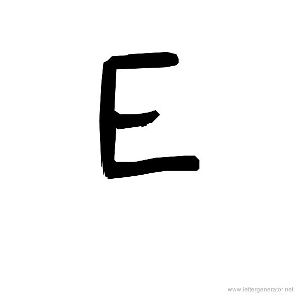 The COOL Font Alphabet E