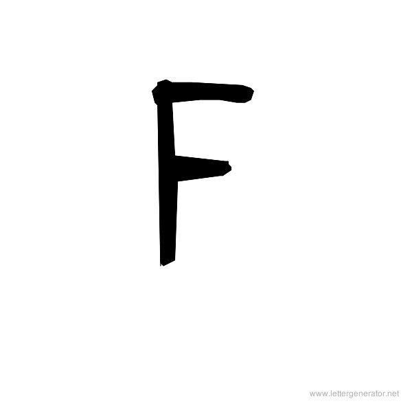 The COOL Font Alphabet F