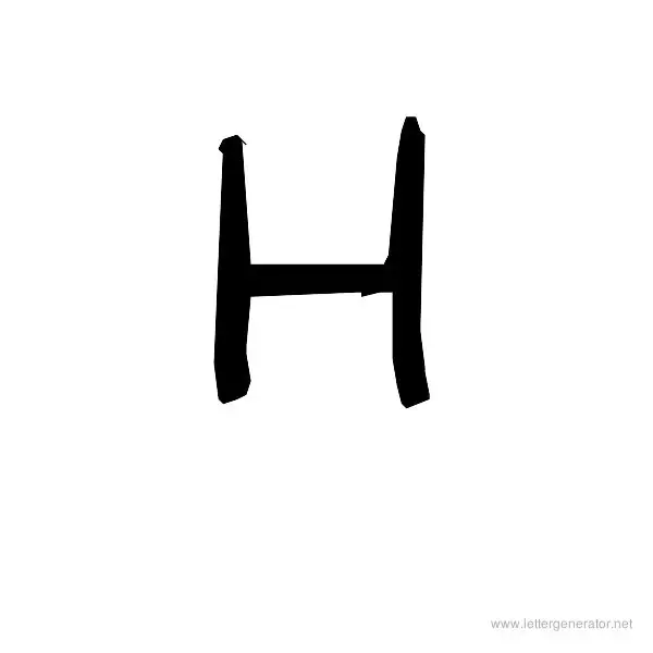 The COOL Font Alphabet H