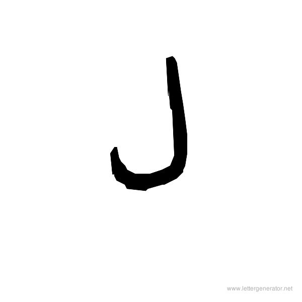 The COOL Font Alphabet J