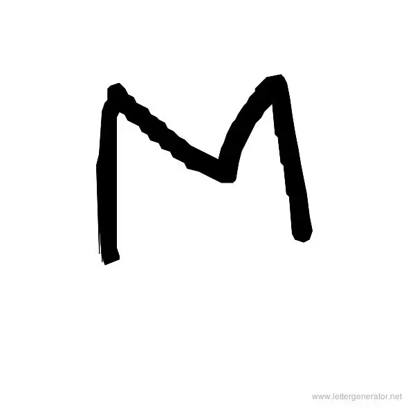 The COOL Font Alphabet M