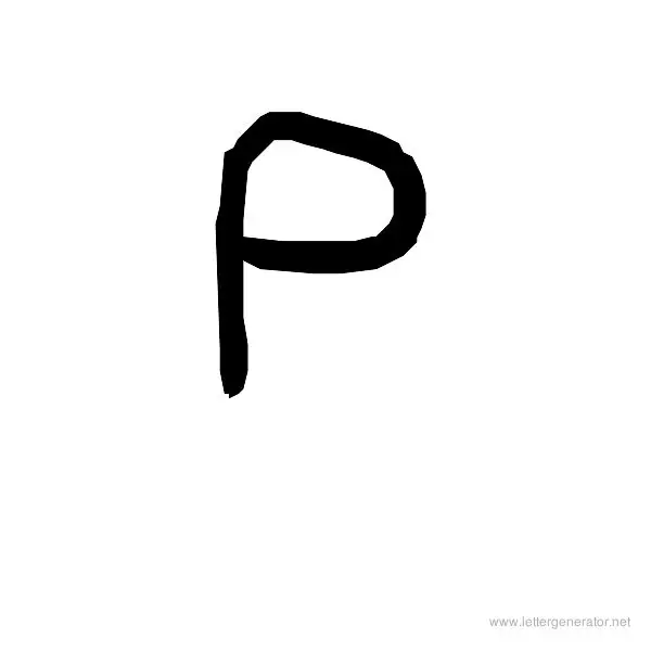 The COOL Font Alphabet P