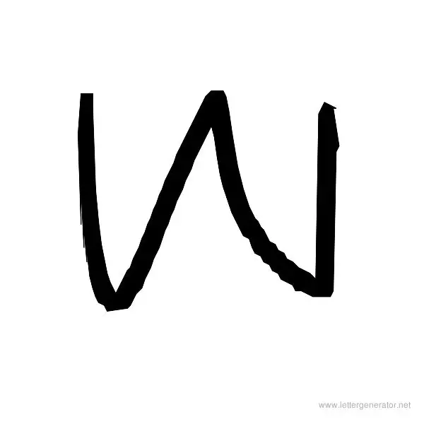 The COOL Font Alphabet W