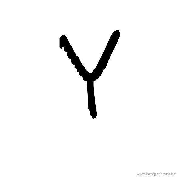 The COOL Font Alphabet Y