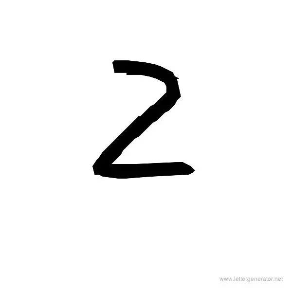The COOL Font Alphabet Z