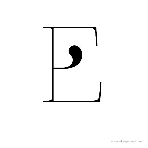 ZnikomitNo24 Font Alphabet E
