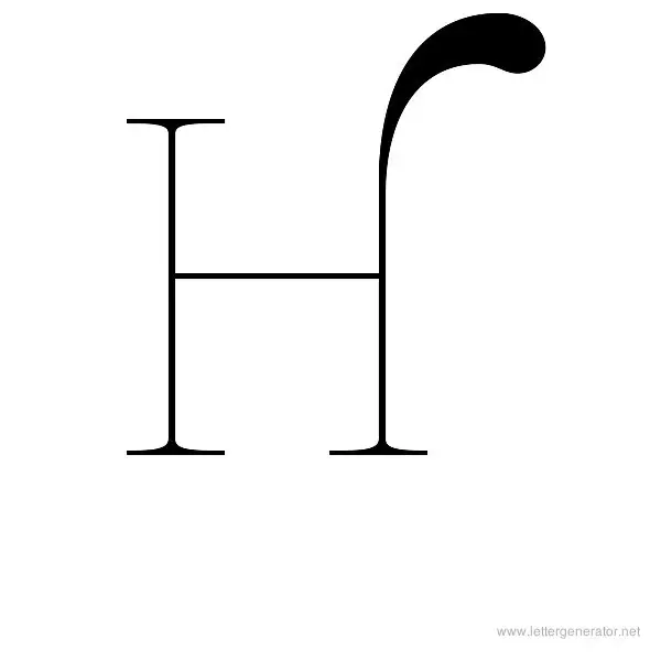 ZnikomitNo24 Font Alphabet H