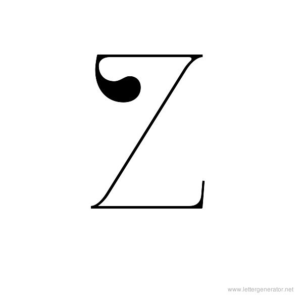 ZnikomitNo24 Font Alphabet Z