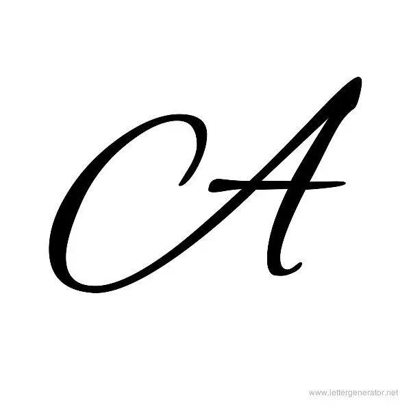 Alex Brush Font Alphabet A