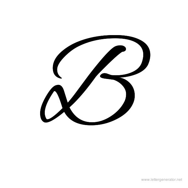 letter b tattoo capital Free Gallery Printable Alphabet  Alphabets Cursive