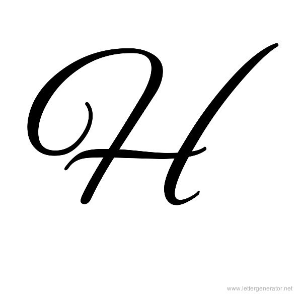 Alex Brush Font Alphabet H