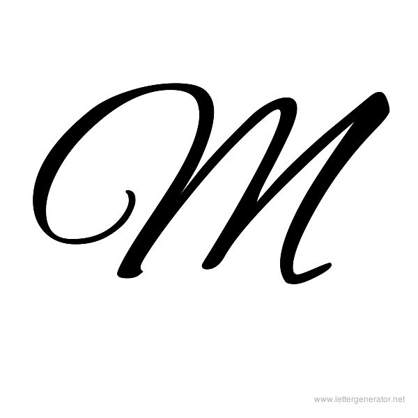 Alex Brush Font Alphabet M