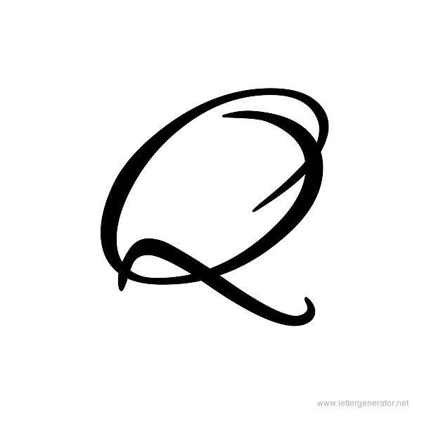 Cursive Capital Q Image