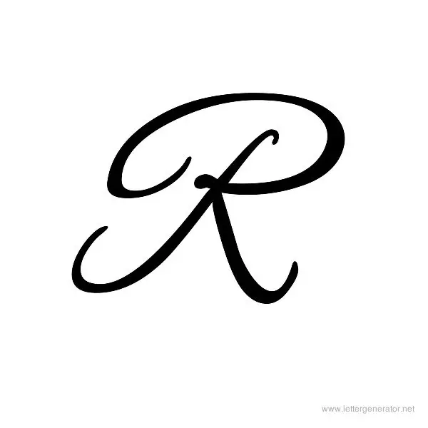 Alex Brush Font Alphabet R