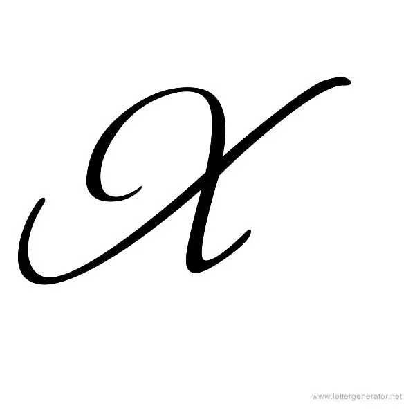 Alex Brush Font Alphabet X
