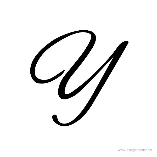 Alex Brush Font Alphabet Y