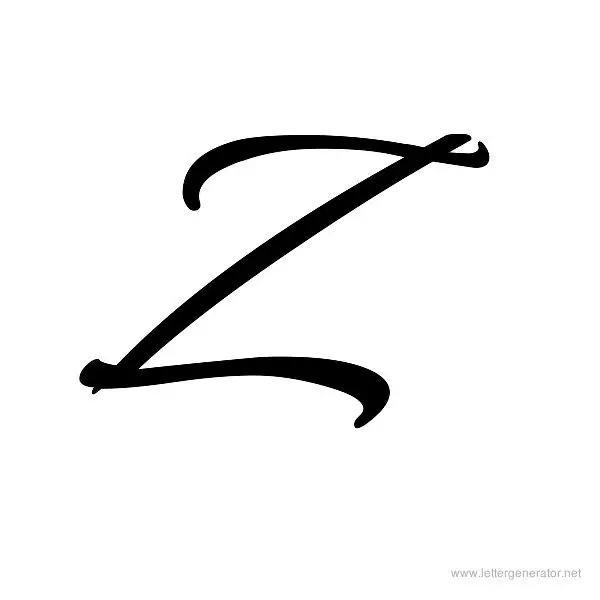 Alex Brush Font Alphabet Z