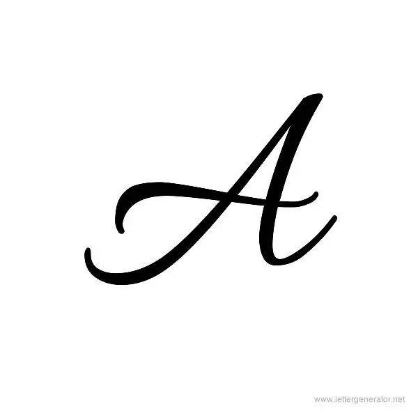 Allura Font Alphabet A