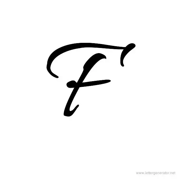 Cursive Capital F Fonts - Letter