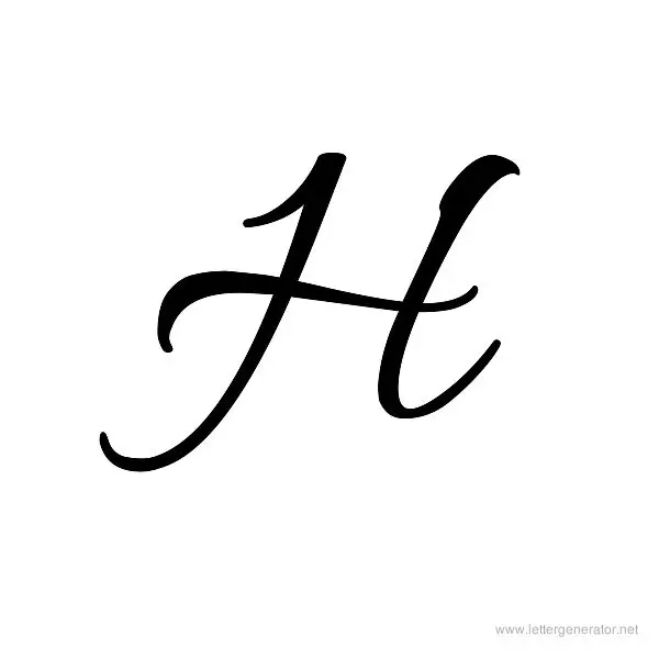 Allura Font Alphabet H