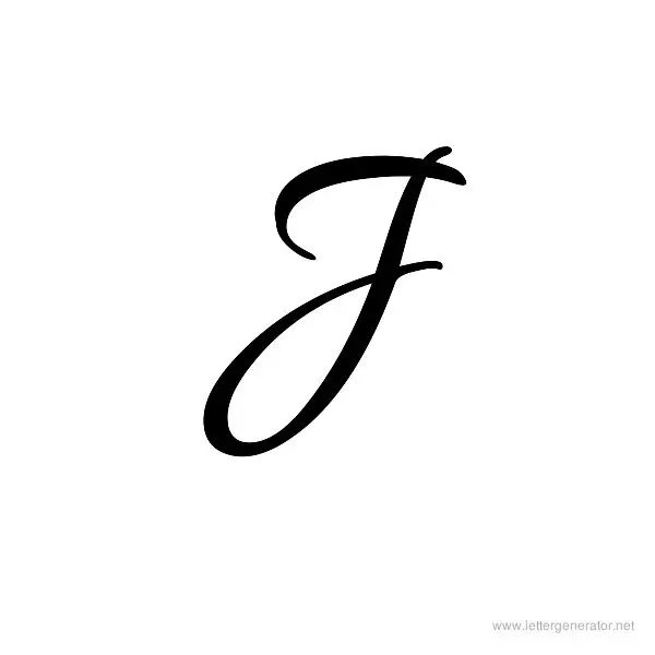 Allura Font Alphabet J