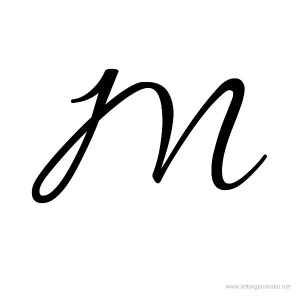Allura Font Alphabet M