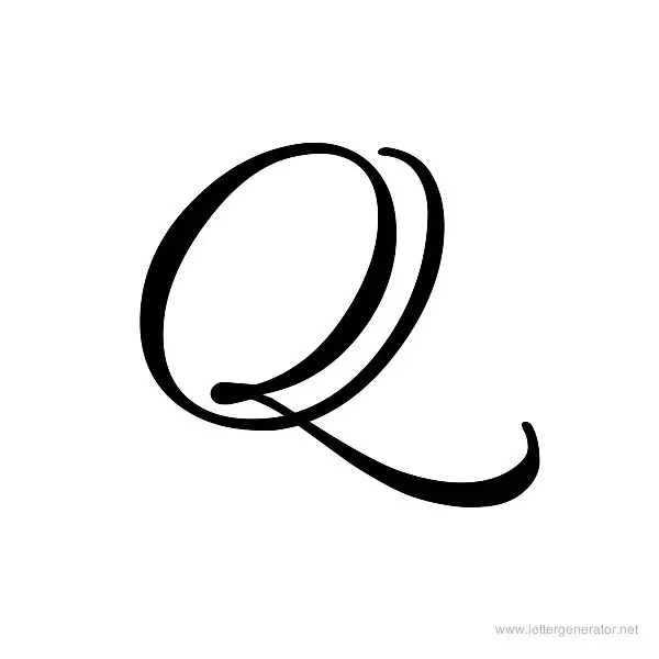Allura Font Alphabet Q