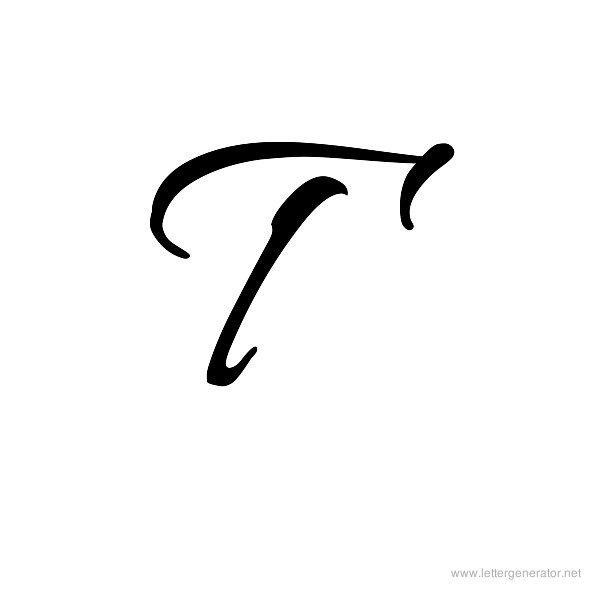 simple capital letter t tattoo font