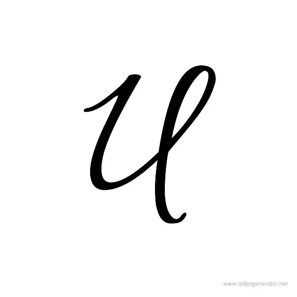 Allura Font Alphabet U