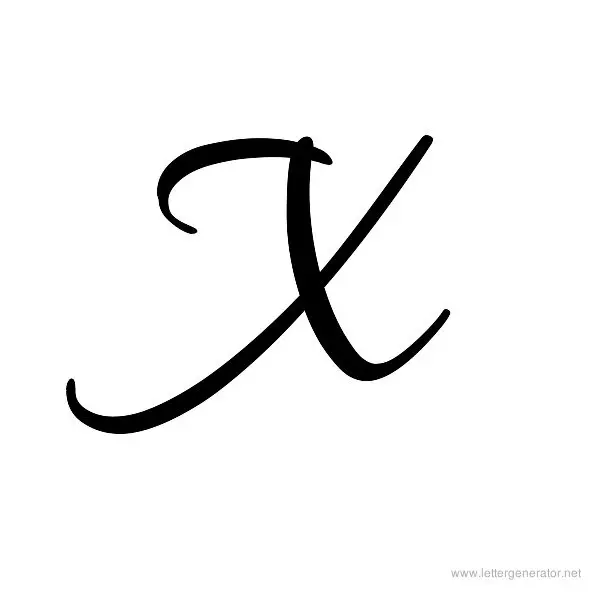Allura Font Alphabet X