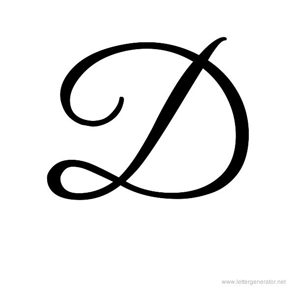 Capital D In Cursive 5