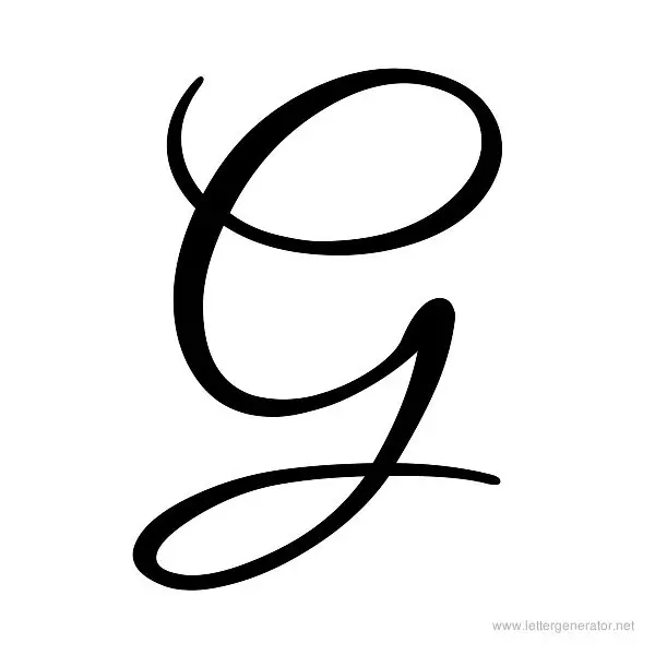 Great Vibes Font Alphabet G