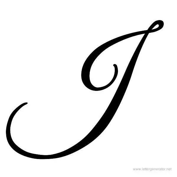 Great Vibes Font Alphabet J