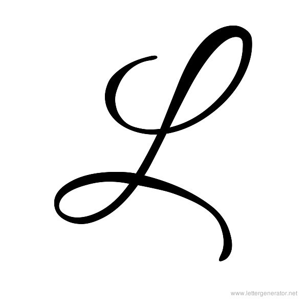 L In Style Cursive Alphabet Gallery - Free Printable Alphabets | LETTER GENERATOR NET
