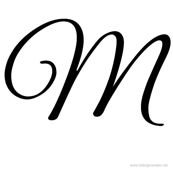 Great Vibes Font Alphabet M