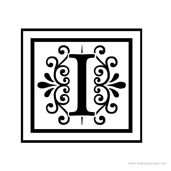 Image result for decorative letter I