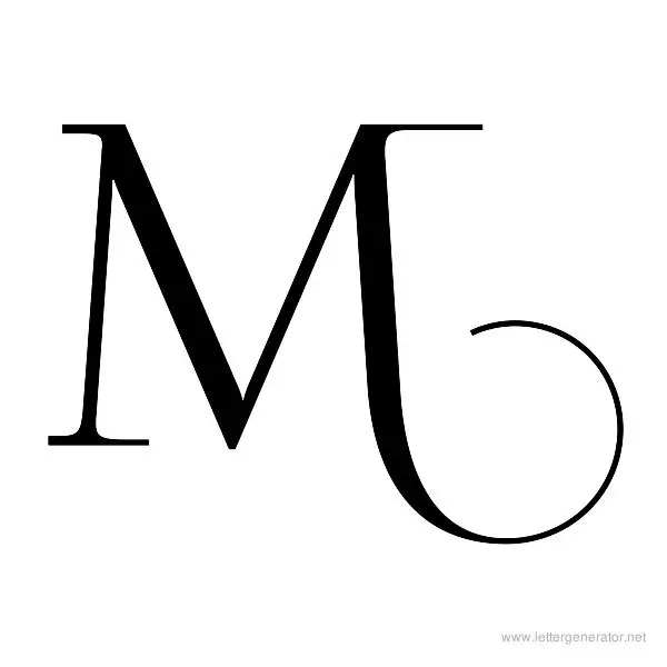 FoglihtenNo04 Font Alphabet M