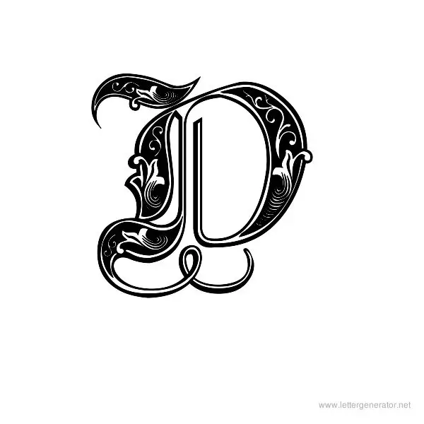 Aldus Royal Font Alphabet D
