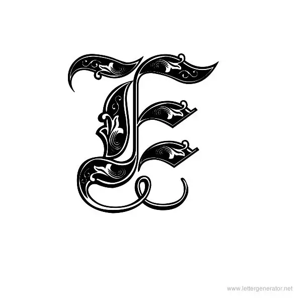 Aldus Royal Font Alphabet E