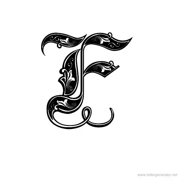Aldus Royal Font Alphabet F