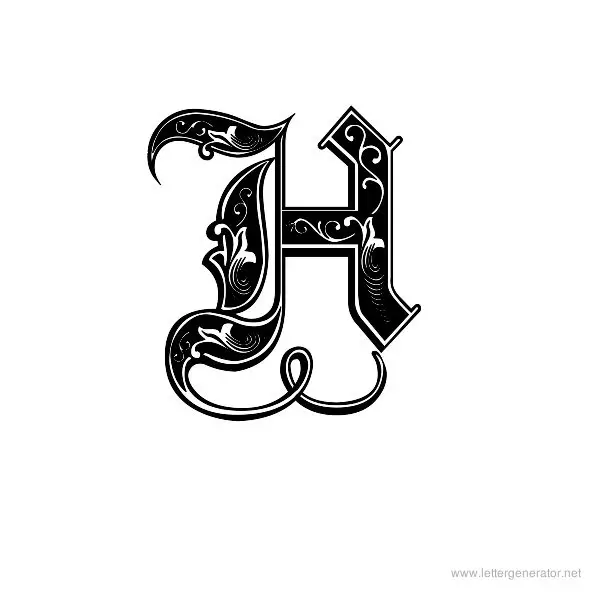 Aldus Royal Font Alphabet H